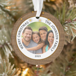 Ornamento Natal da família rustic Farmhouse