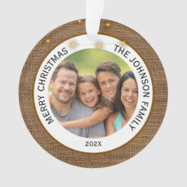 Ornamento Natal da família rustic Farmhouse