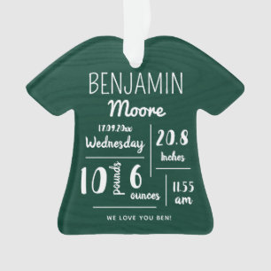 Ornamento Natal de Anunciamento de Bebês Personalizado