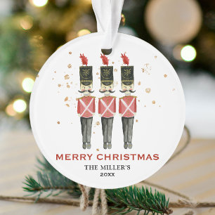 Ornamento Natal de Família do Quebra-Nozes Personalizado
