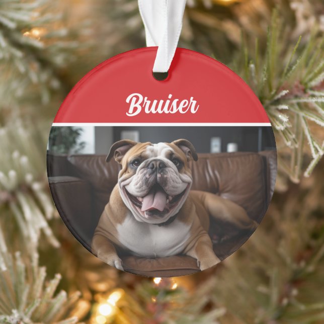 Ornamento Natal de Feriado de Bulldog (Árvore)