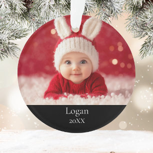 Ornamento Natal de Feriado de Filha de Bebê Personalizado