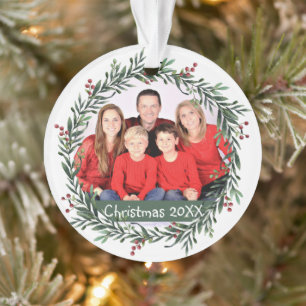 Ornamento Natal de Foto da Família