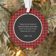 Natal de Jesus Gingham Vermelho Ornamentação de Ac