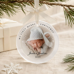 Ornamento Natal de Novos Pais Personalizado Primeiro Natal d