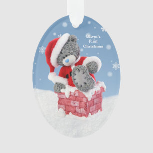 Ornamento Natal do bebê o ø, urso de ursinho do papai noel