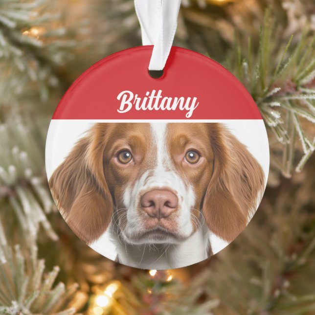 Ornamento Natal do Brittany Spaniel Dog Holiday (Árvore)