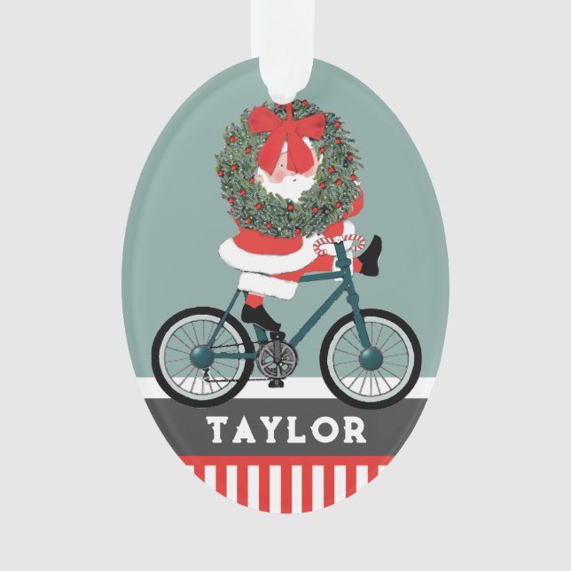 Ornamento Natal do Ciclista (Frente)