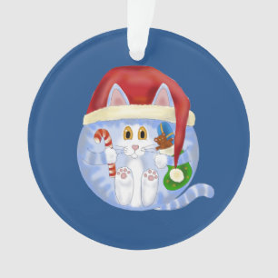 Ornamento Natal do gato do Bauble