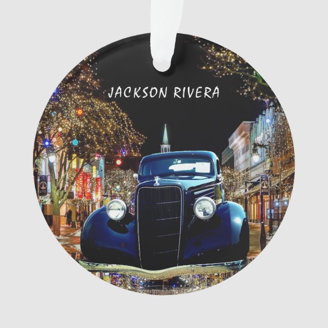 Ornamento Natal do Sedan Negro de 1930 (Frente)