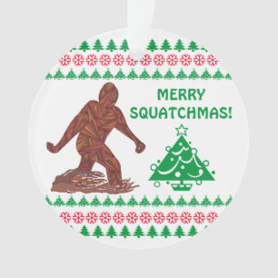 Ornamento Natal engraçado de passeio de Z Bigfoot Sasquatch