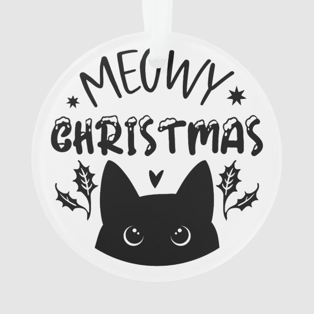 Ornamento Natal Felino: Gato Festivo  (Verso)