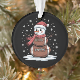 Ornamento Natal Futebol Americano Boneco de Neve Xmas Esport