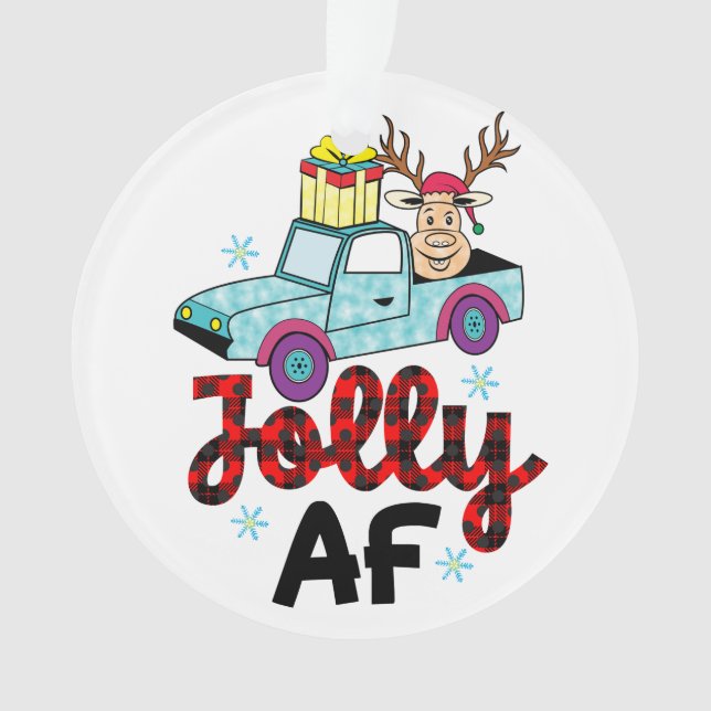 Ornamento Natal Gift Jolly Af (Frente)