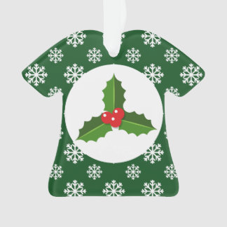 Ornamento Natal Holly Snowflakes Verde