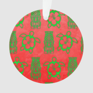 Ornamento Natal Honu e Tiki