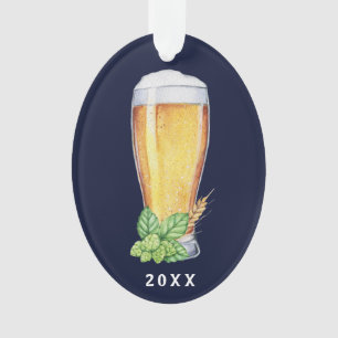 Ornamento Natal Hoppy do azul da cerveja inglesa do feriado