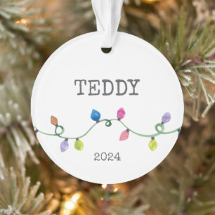 Ornamento Natal Lights PET PHOTO Ornament Artisan Fun