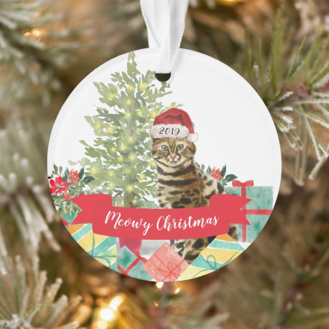 Ornamento Natal Meowy Gato Bengal (Árvore)