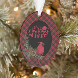 Ornamento Natal Original do Tartan Escocês Vermelho Wallace