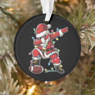 Ornamento Natal Papai Noel Dabbing Futebolista Xmas Futebol