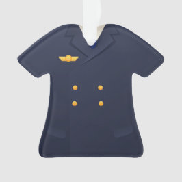 Ornamento Natal personalizado do copiloto do piloto da linha