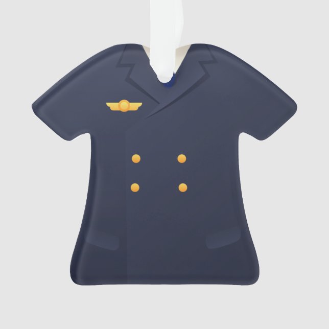 Ornamento Natal personalizado do copiloto do piloto da linha (Frente)