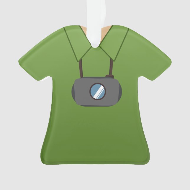 Ornamento Natal personalizado do Shutterbug do fotógrafo (Frente)