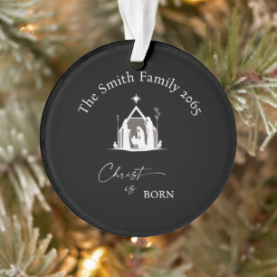 Ornamento Natal Personalizado Nome Natividade Acrílico Natal