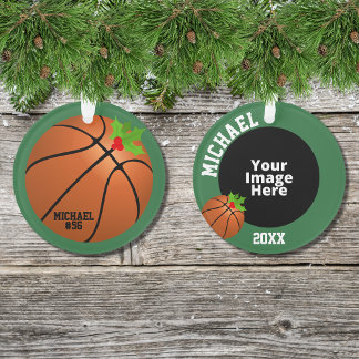 Ornamento Natal personalizado para basquetebol