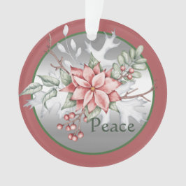 Ornamento Natal personalizado para poinsettia de aquarela el