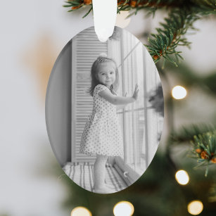 Ornamento Natal simples mínimo   Foto em preto-e-branco