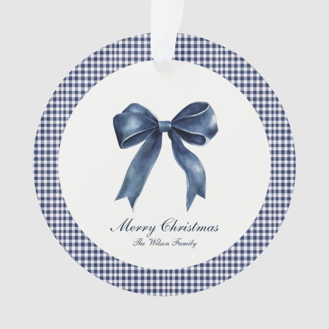 Ornamento Natal Tradicional do Nó Azul (Frente)