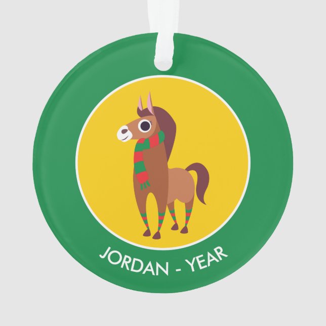 Ornamento Natal Zora o cavalo (Verso)