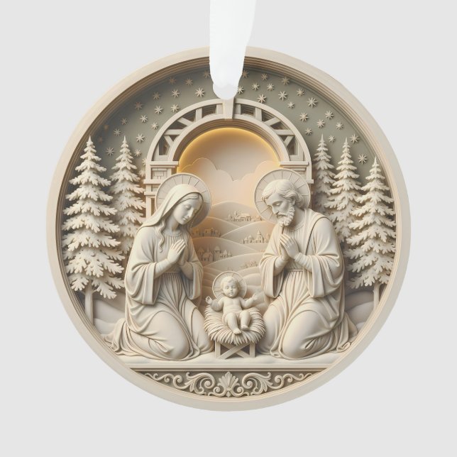 Ornamento Nativity Christmas Ornament – Holy Family 2 (Frente)