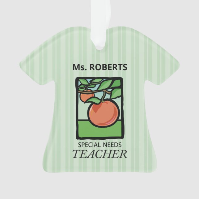 Ornamento Necessidades Especiais Professora Obrigado, Apple (Frente)