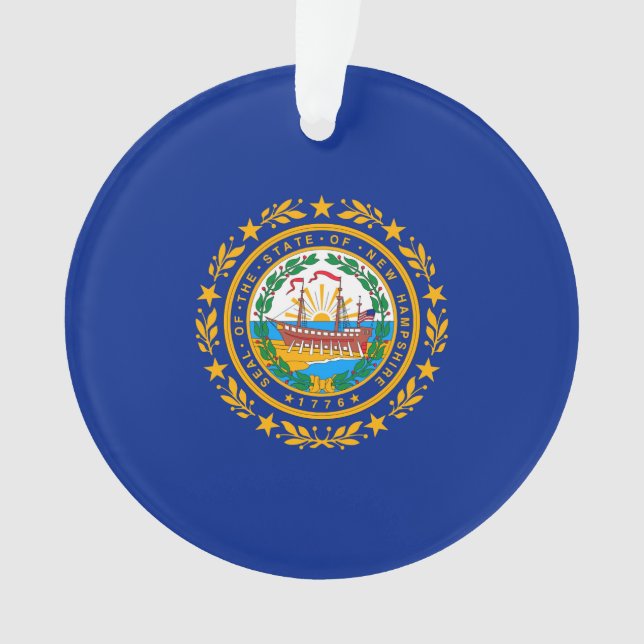 Ornamento New Hampshire State Flag Design (Frente)