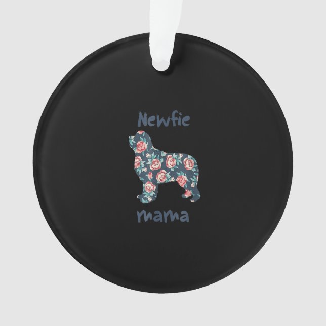 Ornamento Newfie mama | mãe de cão da Terra Nova presente (Frente)