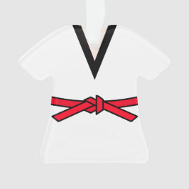 Ornamento Ninja Em Treinamento Red Belt Personalizado Orname