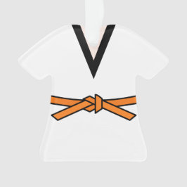 Ornamento Ninja No Treinamento Orange Belt Personalizado