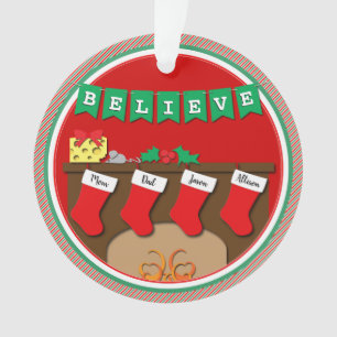 Ornamento Noite antes do Natal 4 Meias com FOTO