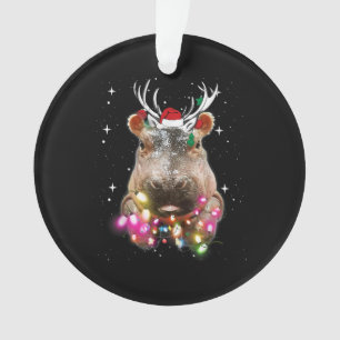 Ornamento Noite de Natal Hippo Fiona Hippopotamus Lover