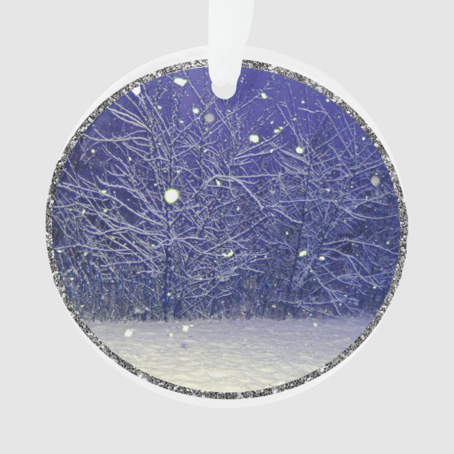 Ornamento Noite Mágica de Neve (Frente)