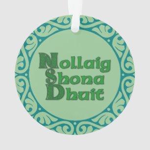 Ornamento Nollaig Shona Dhuit - decoração irlandesa do Natal