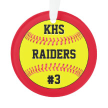 Nome da Equipe Softball, Letras Escolares e Número