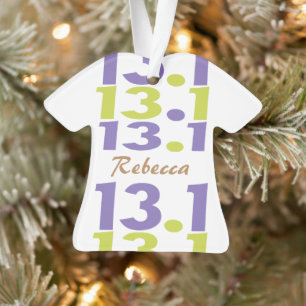Ornamento Nome do Front/Back 13.1 Personalizado Meia maraton