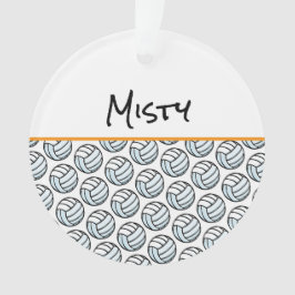 Ornamento Nome do Jogador de Voleibol Equipe de Rede Esporti