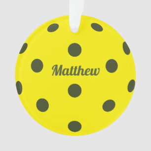 Ornamento Nome do Monograma do Jogador de Pickleball