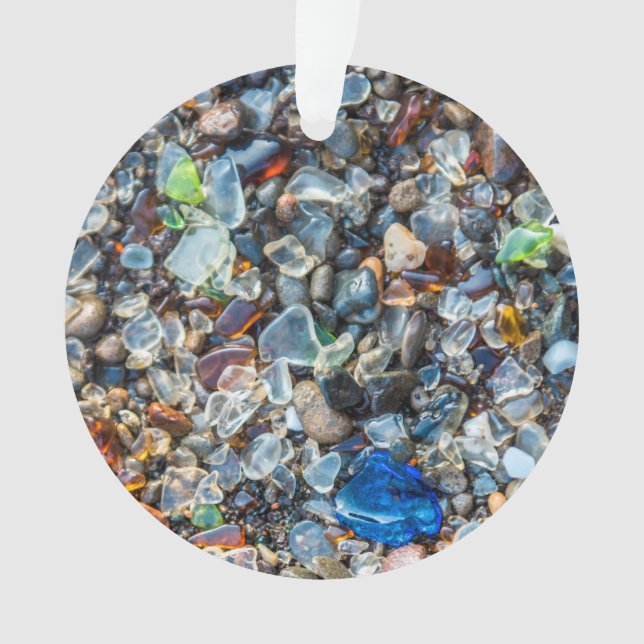 Ornamento Nome do Vidro do Mar Espumante (Frente)