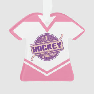 Ornamento Nome e Número da Madrinha de Hockey
